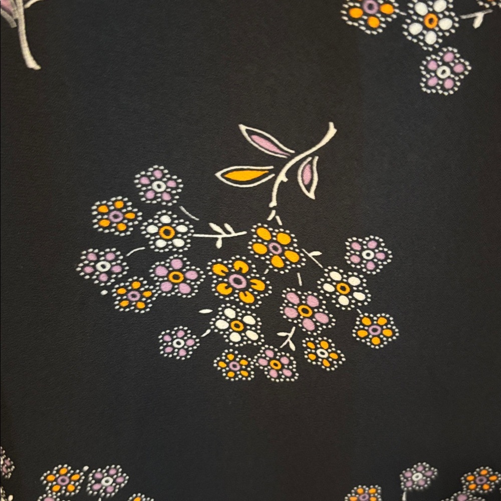 LOFT Navy Floral Long-Sleeve Blouse - Picture 5 of 7
